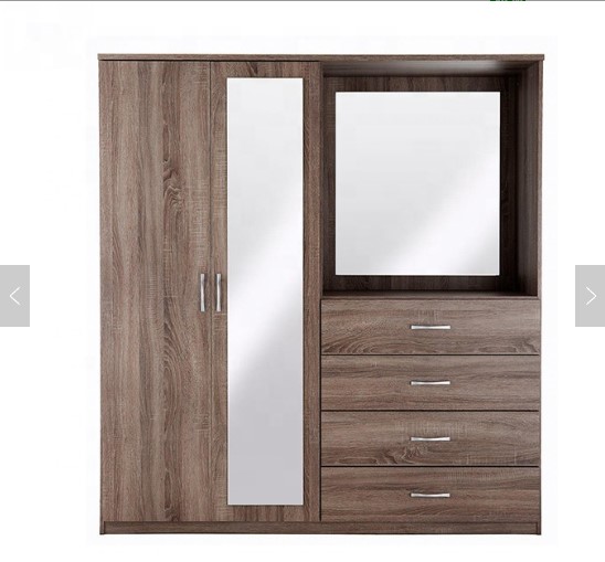 High Quality Mirrored Bedroom Wall Wardrobe Dressing Table D
