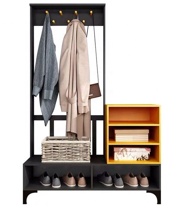 Top quality clothes stand wooden storage cabinet with hanger