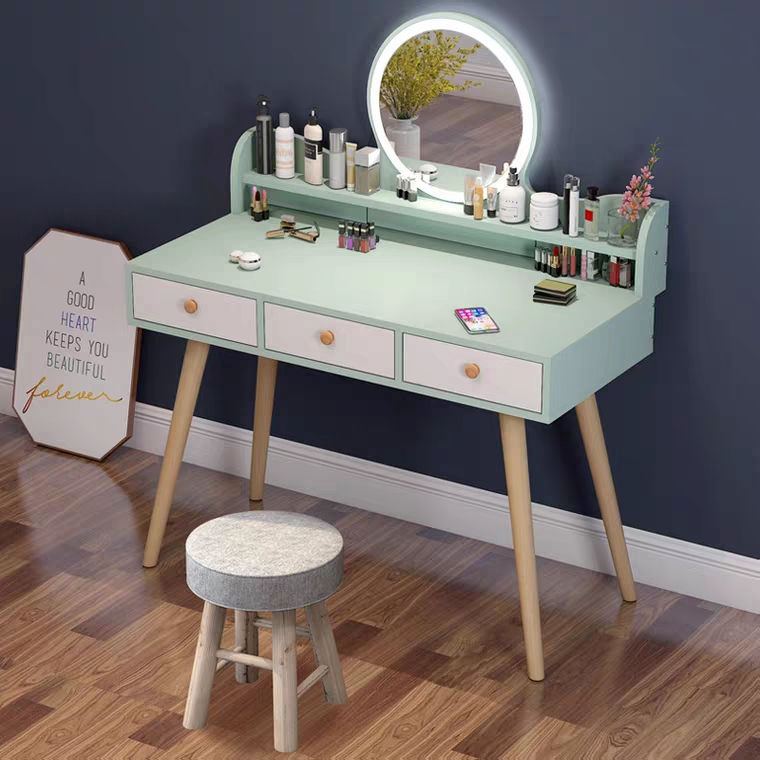 modern make up dresser vanity dress table set with LED light