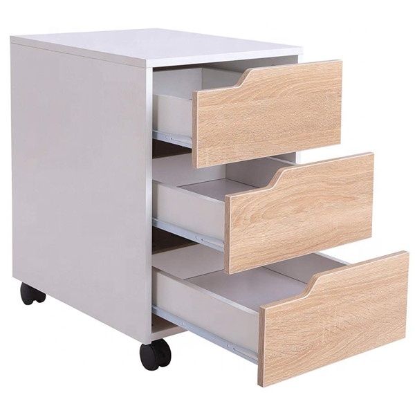 MDF Night Stand Cabinet with 3 Drawers