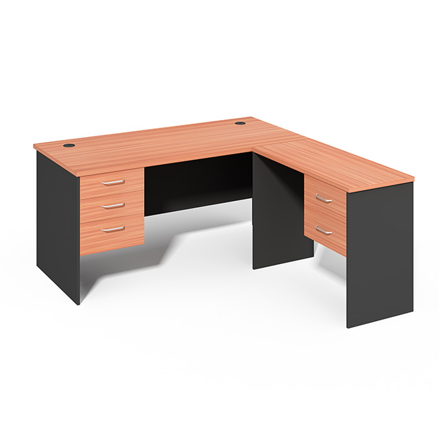 Top Selling ergonomic wooden PC table l shaped corner comput