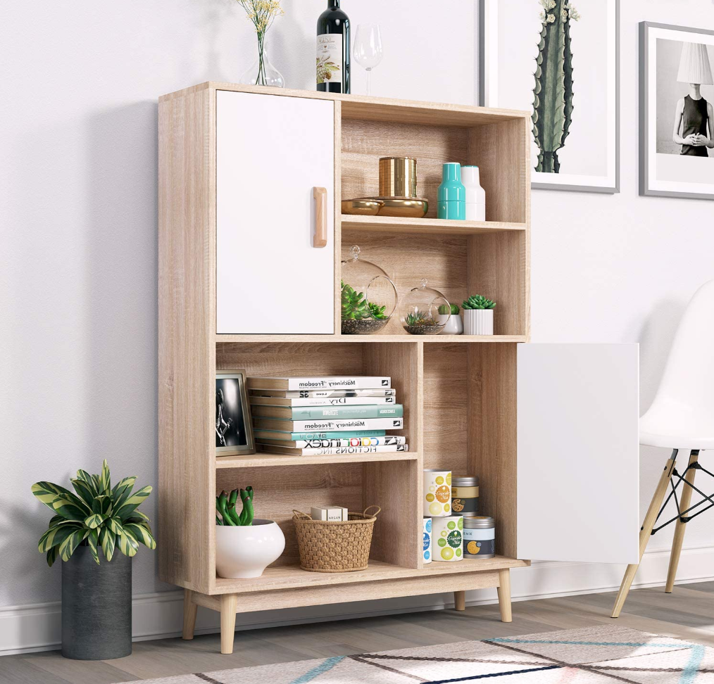 Kevin Bookcase Living room furniture Bookshelf  with legs