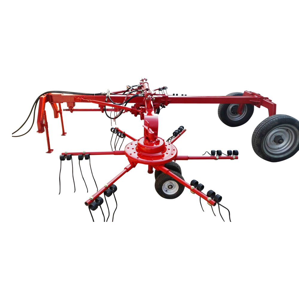 CE approved double side tractor pto driven wide hay rake for
